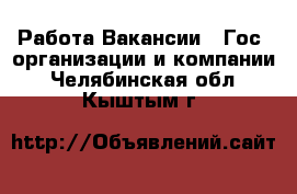 Работа Вакансии - Гос. организации и компании. Челябинская обл.,Кыштым г.